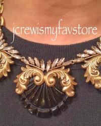 J. Crew Crystal Nouveau and Circular Petals Necklaces 