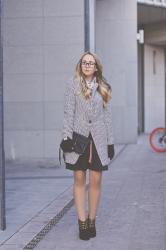 Smart chic in plaid coat