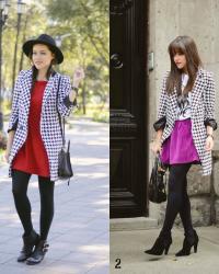 Same "Houndstooth" coat, different outfit.