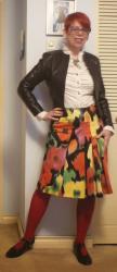 Blurry Florals - with Leather!
