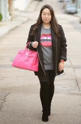 Sequins lip and Pink Birkin