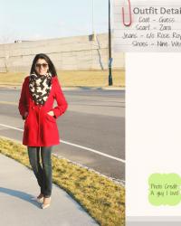 Lookbook: Red Military Coat & Butterflies