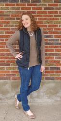 Pinspired: Black Vest & Tan Sweater