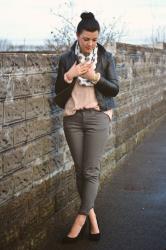 Coral and a Polka-dot Scarf (&Link up for Passion For Fashion)