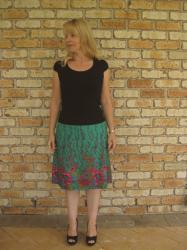 A Border Print Skirt