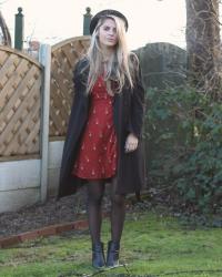 BOWLER HAT & BUTTON UP DRESS