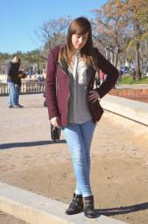 Look of the day: Wine colored coat