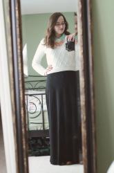 What I Wore | Styling a Maxi Skirt for Winter