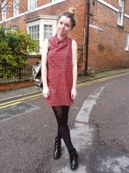 OOTD | LOVE Tartan biker dress