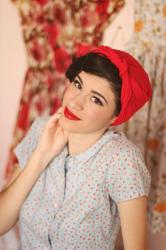 Classic 1950s Headscarf Tutorial