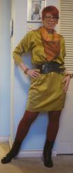 Dress Week Came From Outer Space! Chartreuse and Rust!