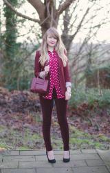 Valentine’s Day In Burgundy Monochrome