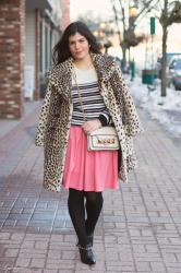 Leopard, stripes, and a pop of pink