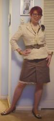 Dress Week Came From Outer Space! Taupe and Cream for Winter!