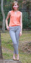 Daily Look: Sherbet Orange and Dove Grey 