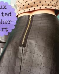 Faux Quilted Leather Skirt - Minerva Blogger Network