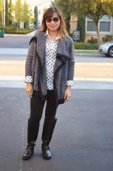 Oversized Cardigan and Polka Dots
