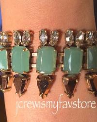 J. Crew Mint Spike Bracelet, Deco Arrowhead Cuff, and Deco Arrowhead
Pendant Necklace