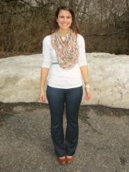 NLN: Green Skinny Belt & New Scarf