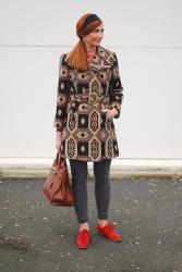What I Wore to London Fashion Week | Vintage Tapestry Coat