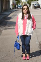 Pinks and Cobalt Blue Bag