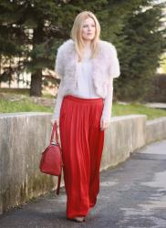 RED LEATHER BAG BY CUPI