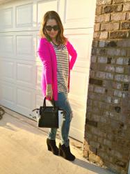 Hot Pink, Stripes, and Sequins