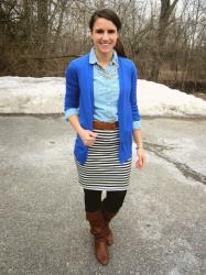 NLN: Blue Boyfriend Cardi | Style Swap