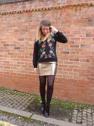 OOTD | Embroidered metallics