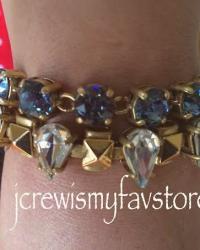 J. Crew Pyramid-Studded Crystal and Swarovski Crystal Bracelets 