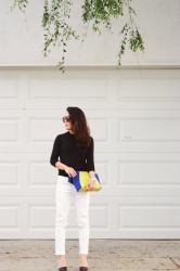 Off to School: Casual Style with Colorblock Bag