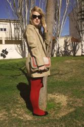 With red tights