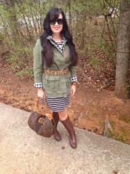 Olive, Gingham, Stripes and Leopard