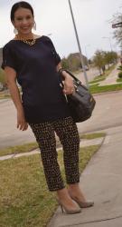 Work Style: Animal print and navy