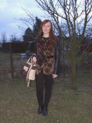 Beginning of spring in leopard and black