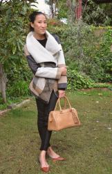 Outfit | Style Series: Plaid Shearling-1 Look 3 Rainy Day Coats