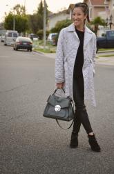 Outfit | 1 Look 3 Rainy Day Coats Style Series: Tres Grey Chic