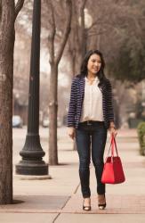 Navy Stripes + Polka Dots