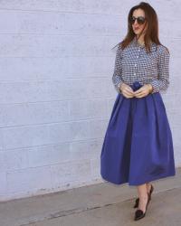 Tibi Blue & J.Crew Gingham