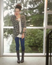 Updo and boots - OOTD