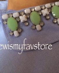 J. Crew Jeweled Peter Pan Boy Shirt in Blue