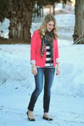 Coral and Stripes