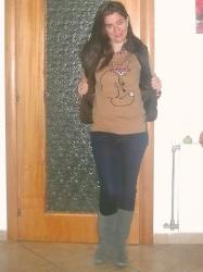 Style Swap: Fox Sweater, Puffer Vest, Plaid Button-up and Dark Skinny Jeans.