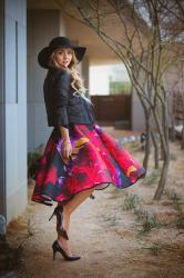 Twist and shout: floral skirt