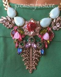 J. Crew Mint Stone Statement Necklace 