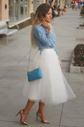 Outfit Post: Chambray & A Tulle Skirt