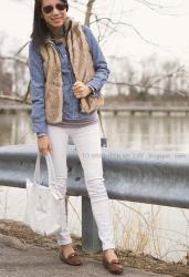 Fur / Chambray / White