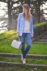 Outfit: Pastel jacket and skinny jeans