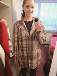 SIY: Big blazer from secondhand? NO! fabric for my new tartan blazer 