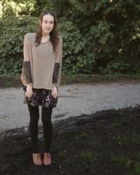 Brown leather and prints - OOTD